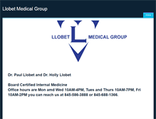 Tablet Screenshot of llobetmedicalgroup.com